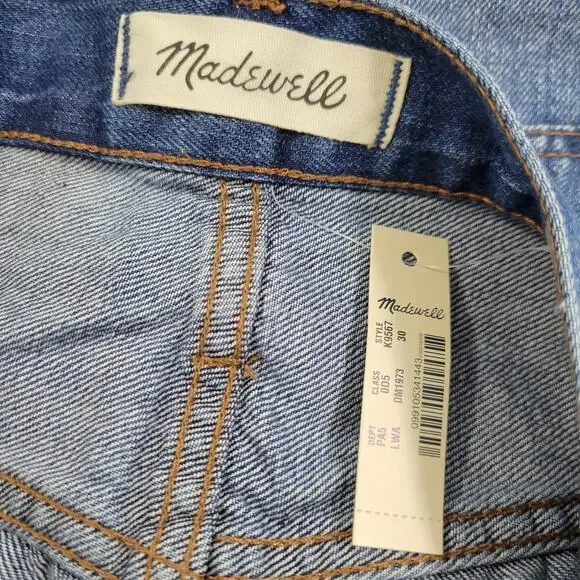 NWT Madewell Mini Denim Jean Skirt Raw Hem Size 30  11923-0120 - Picture 6 of 6